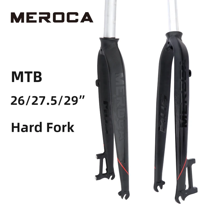 

MEROCA Mountain Bike Hard Fork 26 inch 27.5er 29" Ultralight Aluminum Alloy Bicycle Disc Brake Fork