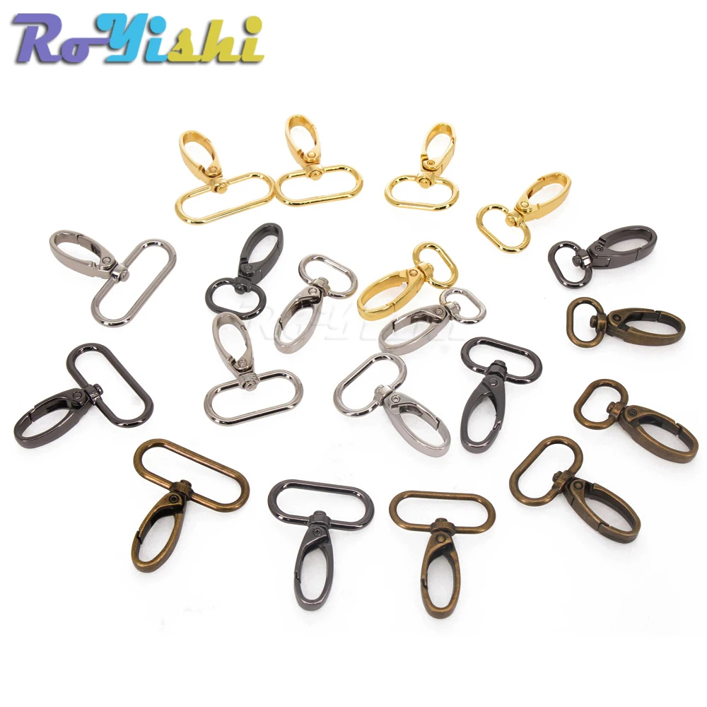 5Pcs/Pack 15/20/25/32/38mm Metal Snap Hook Lobster Clasp Collar Carabiner Belt Buckles DIY KeyChain Bag Part Accessories