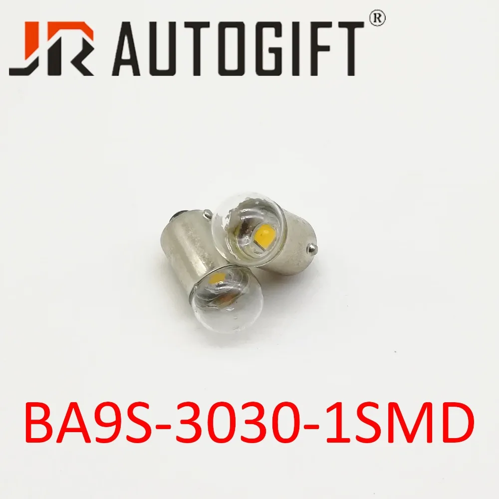 Wholesale 500PCS 12V 24V BA9S 3030 1SMD LED Car License Plate Light Auto Interior Door Lamp Bulb White 6000K  4300K