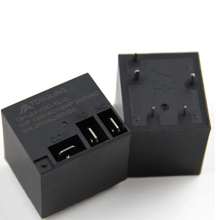 10 Pçs/lote 100% Novo Relé JQX-30F(T91) JQX-30F(T91)-5VDC JQX-30F(T91)-12VDC JQX-30F(T91)-24VDC JQX 30F T90 5PIN 30A 4PIN