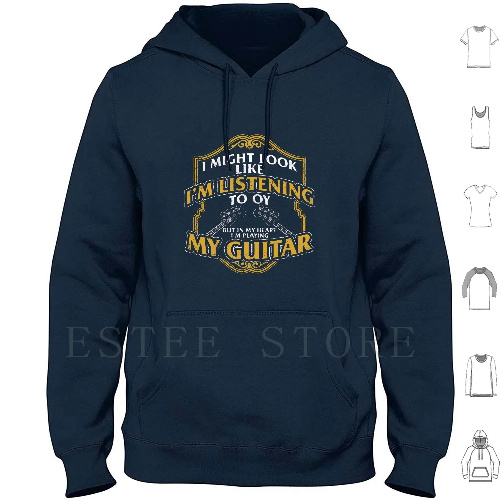 Guitarist Shirt I Might Look Like I'm Listening But In My Heart I'm Playing My Guitar Funny Christmas Gift Foe Musician Women