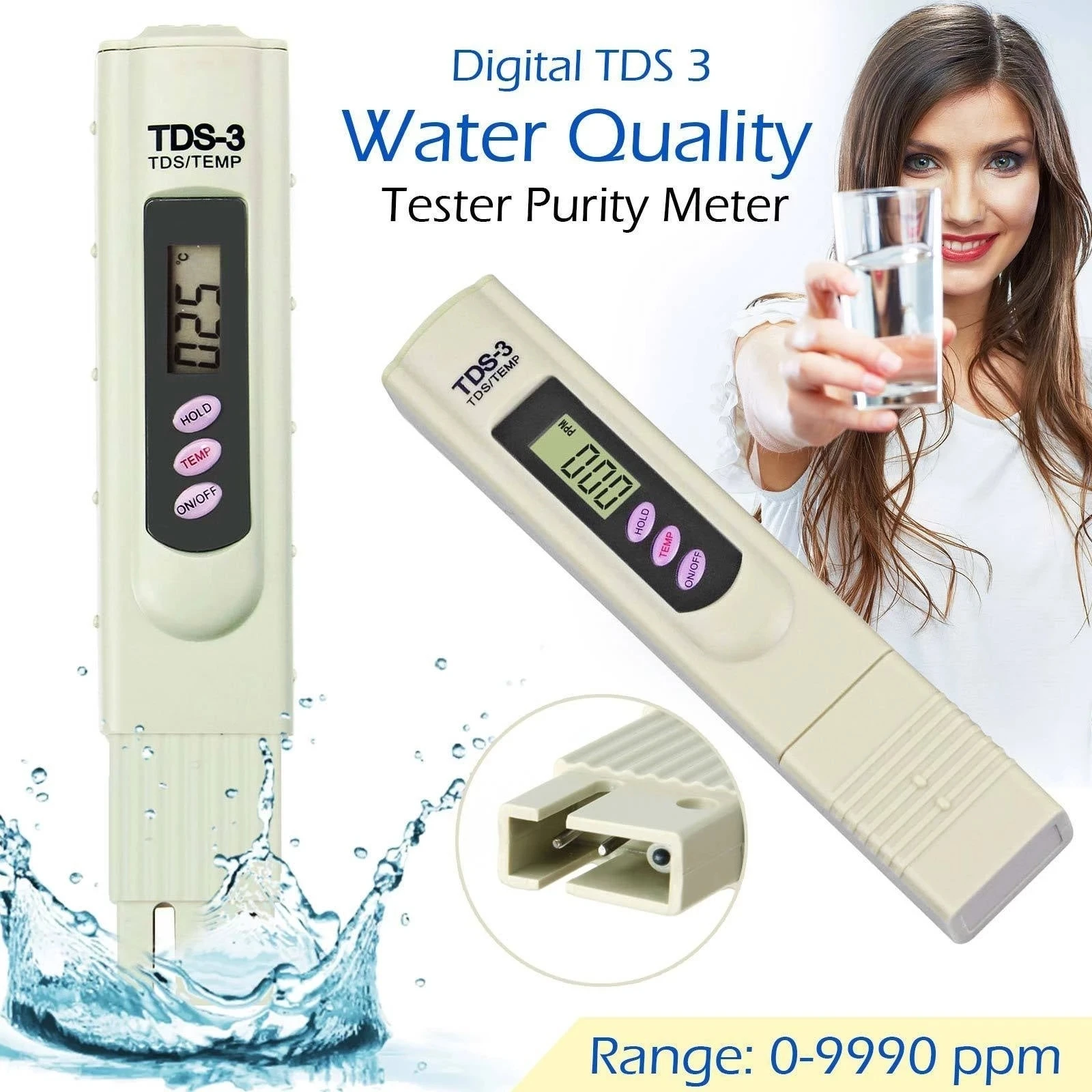 TDS-3 TDS Pen Portable Digital TDS Meter Filter Measuring Water Quality Purity Tester Tds Meter