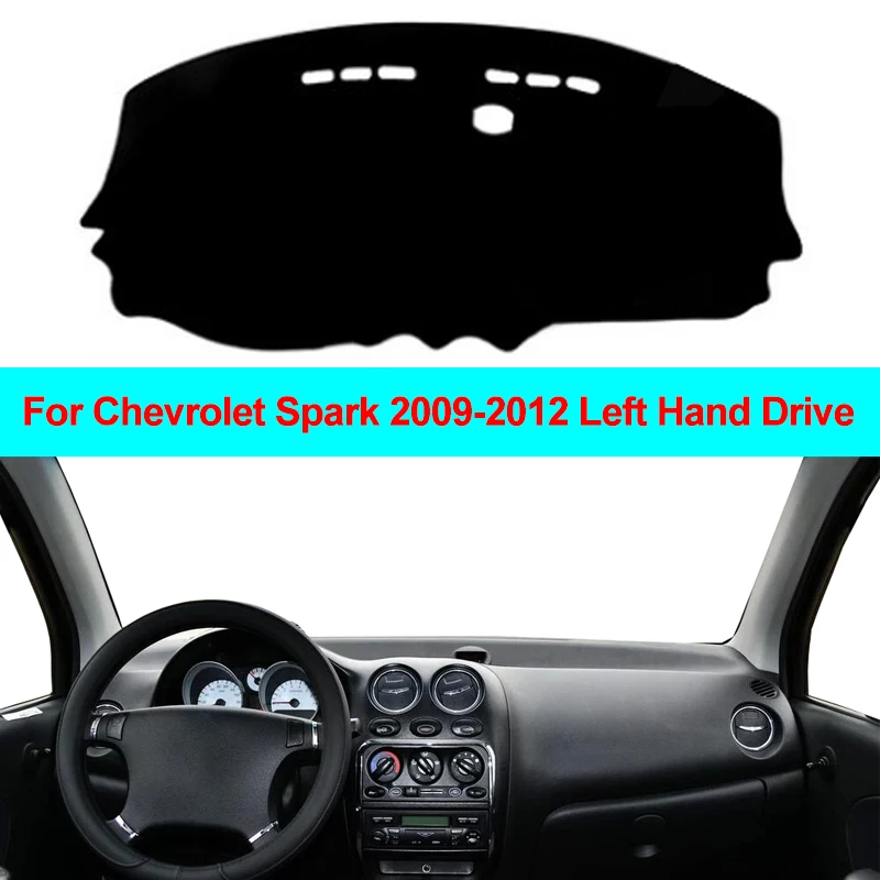

2 Layers Car Dashboard Cover Carpet Cape For Chevrolet Spark 2009 2010 2011 2012 LHD Sun Shade Pad Dashmat Dash Mat Anti-dirty