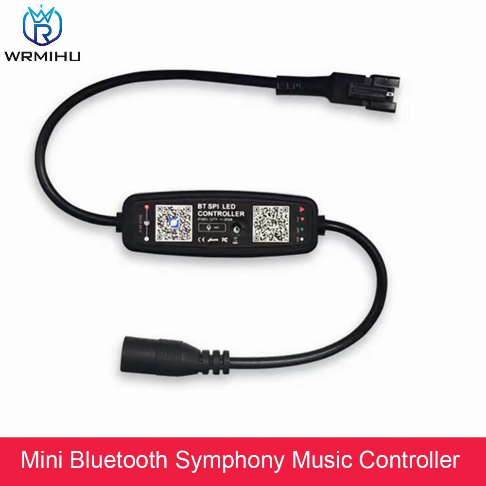 Mini Bluetooth-Compatible Smart Symphony Music Controller WS2811 WS2812B Light Strip APP Dimmer DC5-24V For Car Ambient Lamp