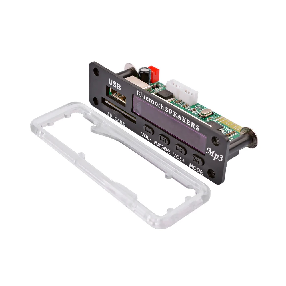 Screen Wireless Bluetooth-compatible MP3 WMA WAV Decoder Board 5V 12V Audio Module USB TF FM Radio For Car accessories