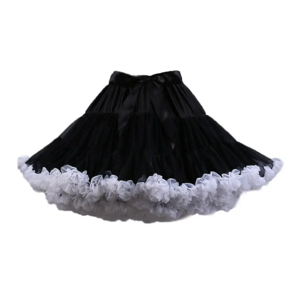 Anágua de Chiffon Elástico Feminino, Pettiskirt, Multi-Camada, Tutu inchado, Saia de Tule, Princesa, Balé, Dança, Underskirt, 2024