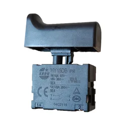 KEDU HY15DB Trigger Switch Pushbutton Switches with Lock OFF Function 18(15)A 127V 18A 36V 12(10)A 250V 5E4 CE CQC