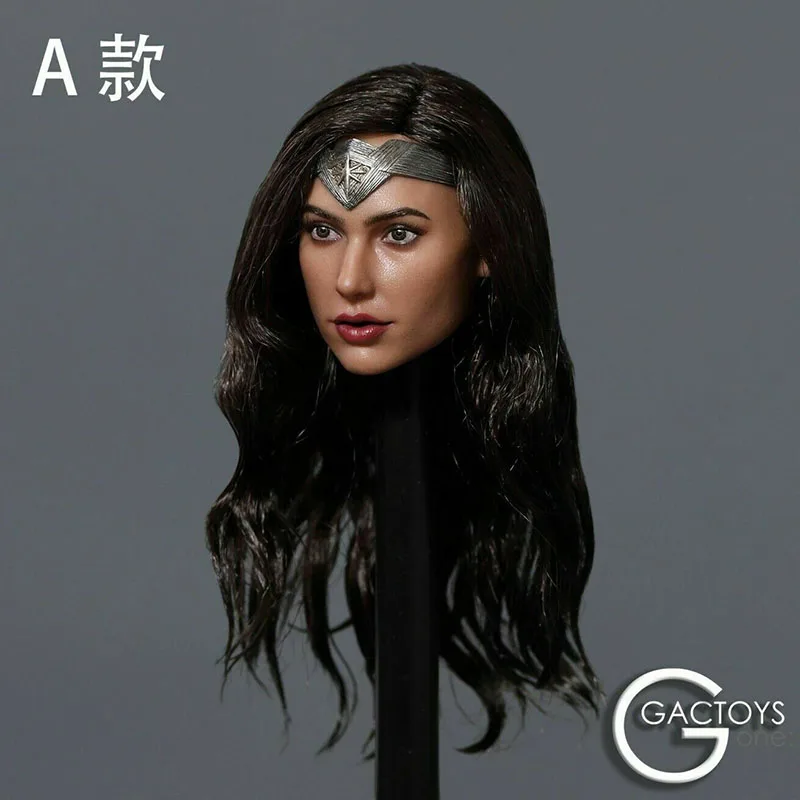 GACTOYS-Cabeza de Wonder Girl GC037 1/6, escultura de Gal Gadot, cabeza de pelo plantado, tallado, ajuste de 12 ", cuerpo de figura de Acción Femenina