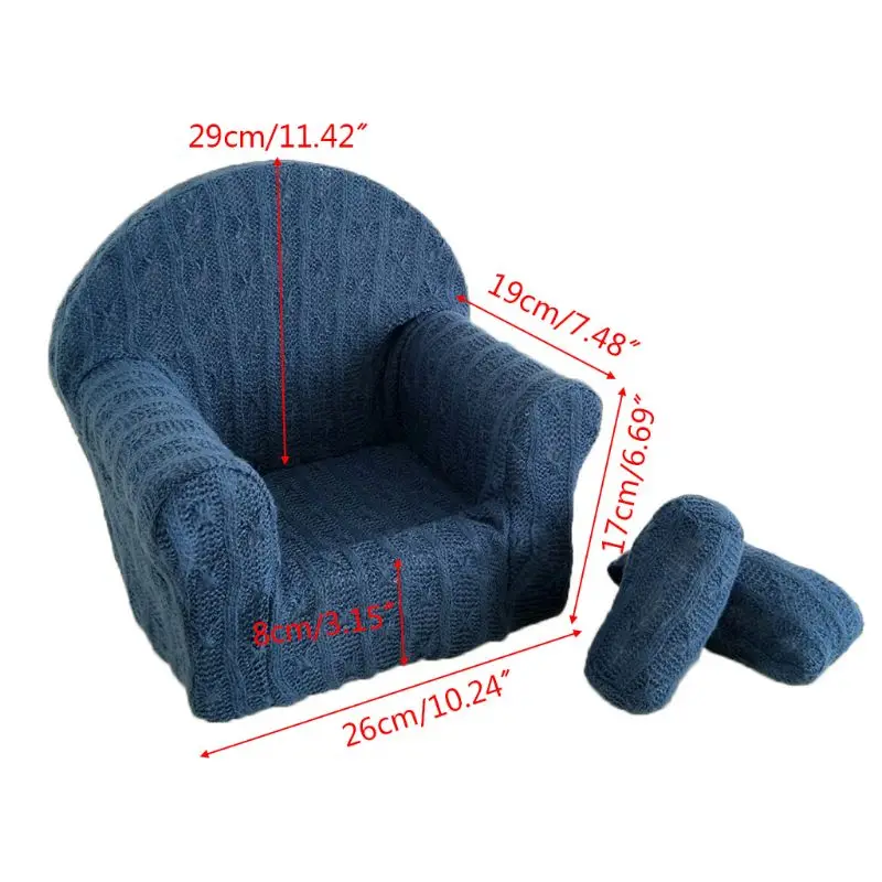 3 Pcs/set Newborn Photography Props Posing Mini Sofa Arm Chair Pillows Shooting Accessories 0-100 Days Baby Photography Props