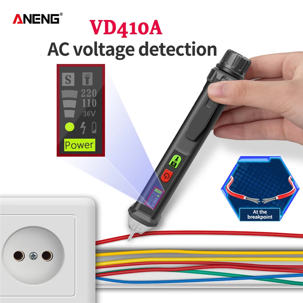 VD401A Digital Voltage Detector AC Tester Meter Pen Non-contact  LED voltage Electric Indicator meter vape pen 12V-1000v