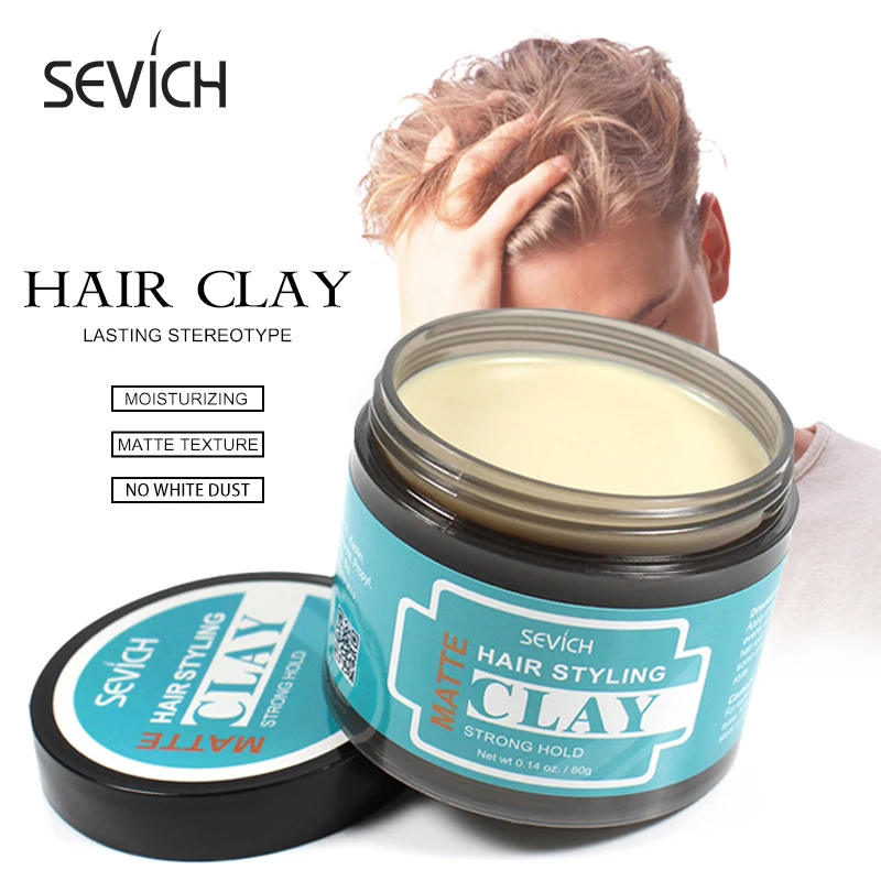 Sevich Hair Styling Clay Long-lasting Hair Clay Dry Stereotypes Type Clay Disposable Strong Modeling Mud Shape Hair Wax