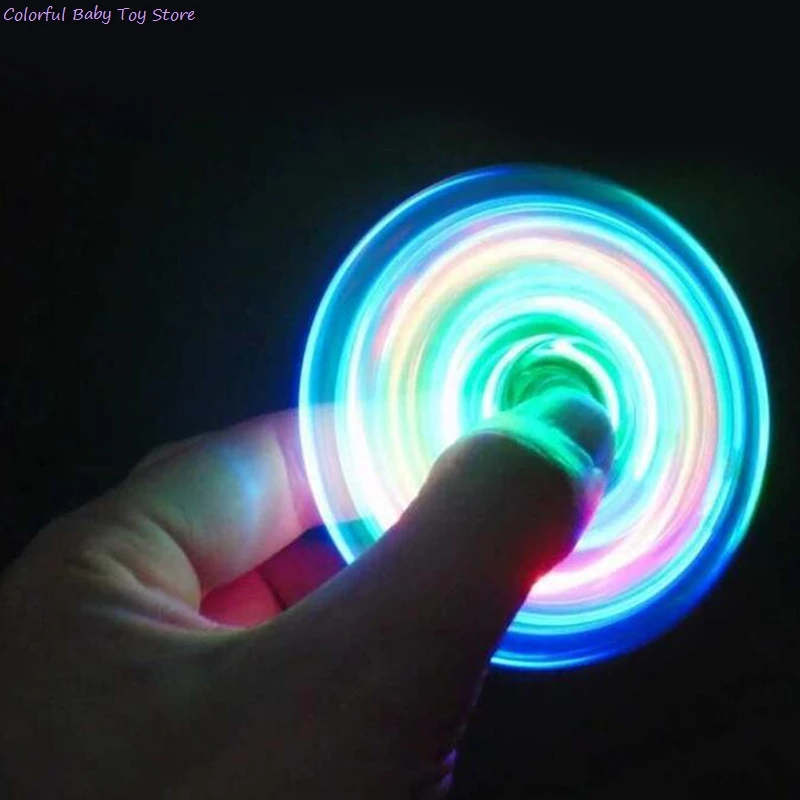 Luminous LED Light Fidget Spinner Hand Top Spinners Glow In Dark Light EDC Figet Spiner Finger Stress Relief Toys