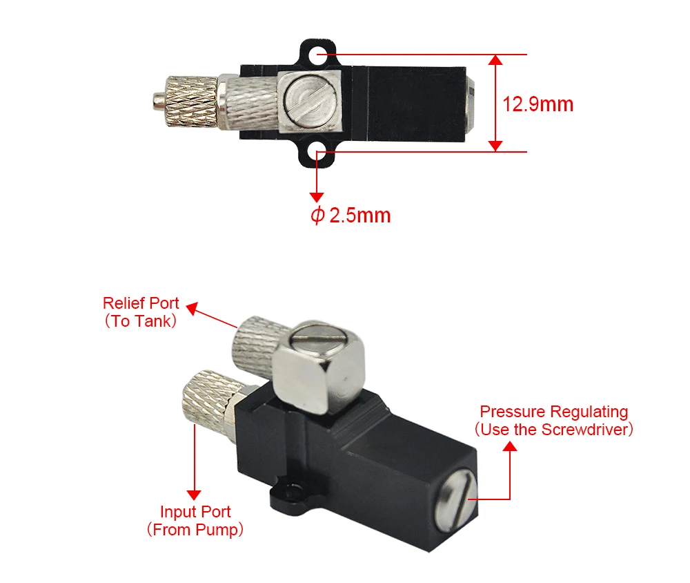 Nowy hydrauliczny Regulator ciśnienia zawór nadmiarowy do części 1/14 RC koparka hydrauliczna