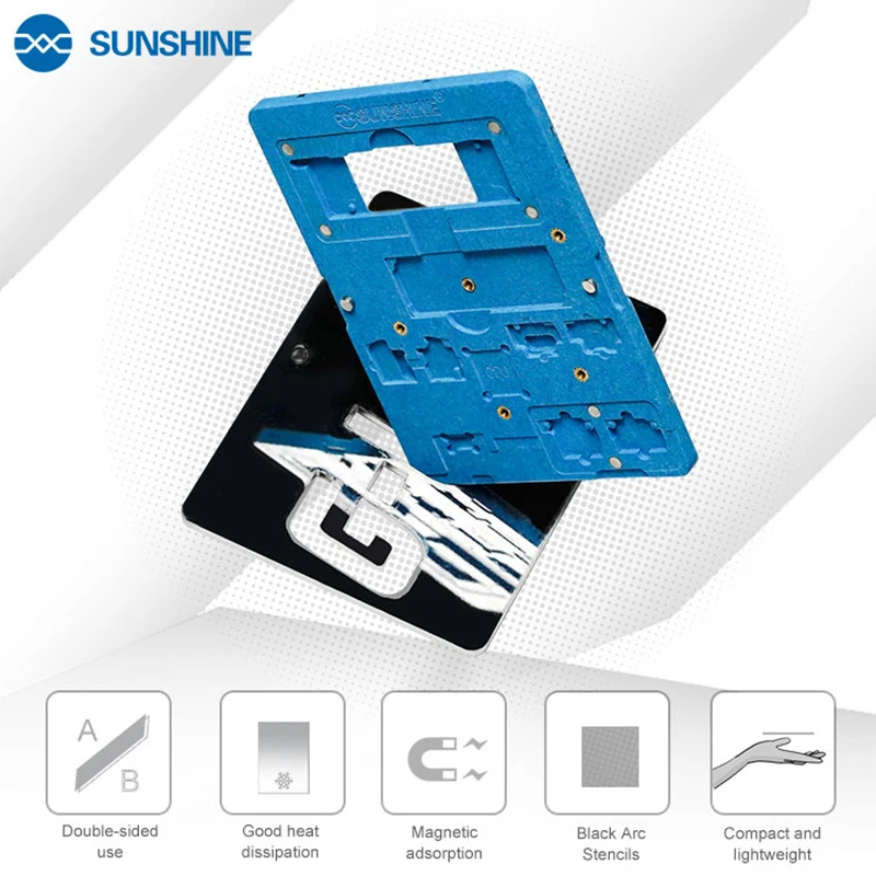 SUNSHINE G-LON SS-601N Motherboard Fixture For ip 11/11Pro/11Pro Max Motherboard Solder Reballing Repair Holder Tin Clamping Kit