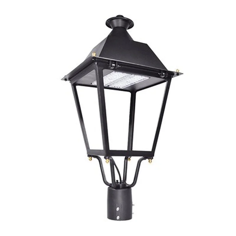 55W LED Garden Street Post Top Light Lamps Fixture 3000-6500k 5590lm 120-277 V Pathway Pole Lighting in Garden,Yard