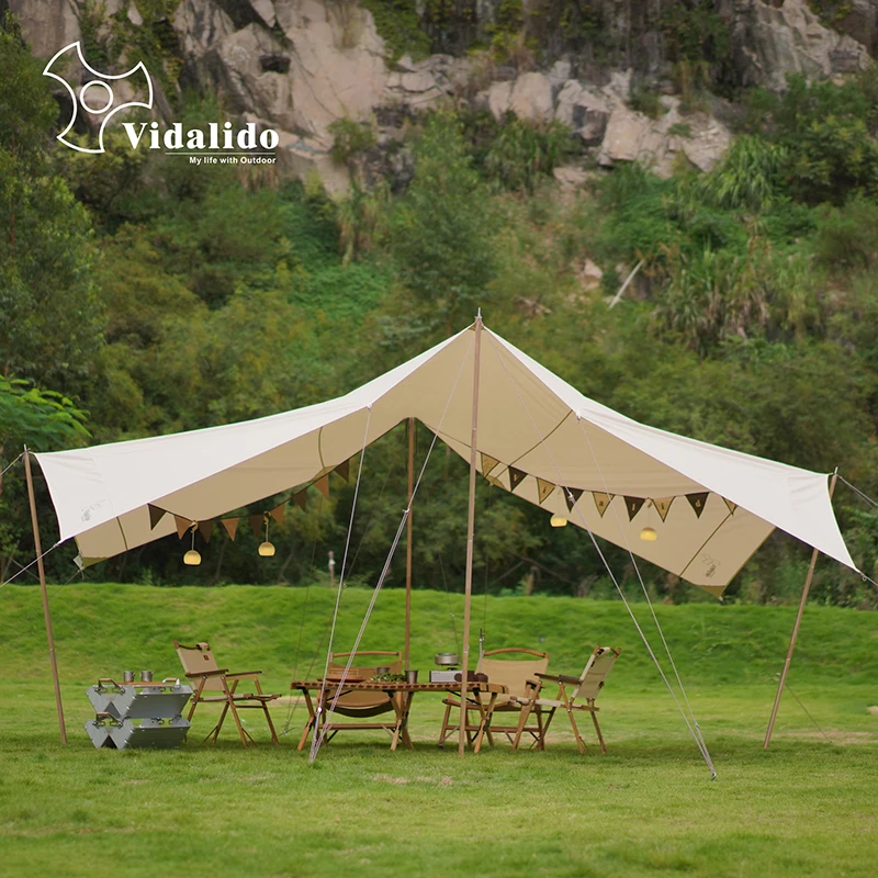 4 5 6 Peron No Pole 3*4M Outdoor Camping Relief Tent TC Cotton Car Shelter SUV Sunshade Beach Footprint Awning Party Pergola