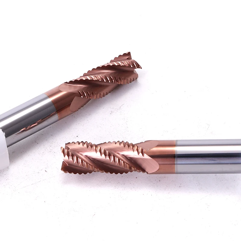 CNC Endmill Carbide HRC55 4 Sáo Thép Vonfram Xay Cắt Roughing Cấp Cối Xay Cắt 6 Mm 8 Mm 10 Mm 12 Mm Dụng Cụ Xay