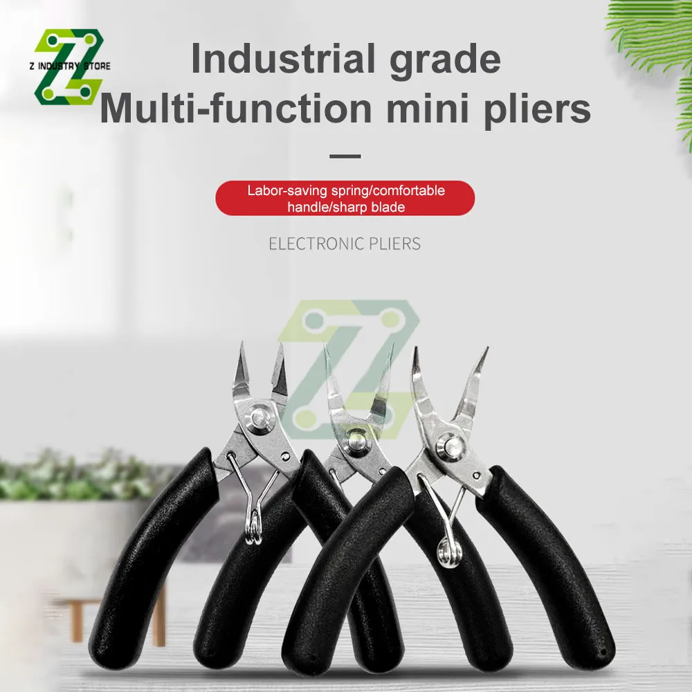 Mini Diagonal Pliers 4 Inch Stainless Needle Nose Pliers Small Soft Cutting Electronic Scissors Wire Cutters Hand Tools