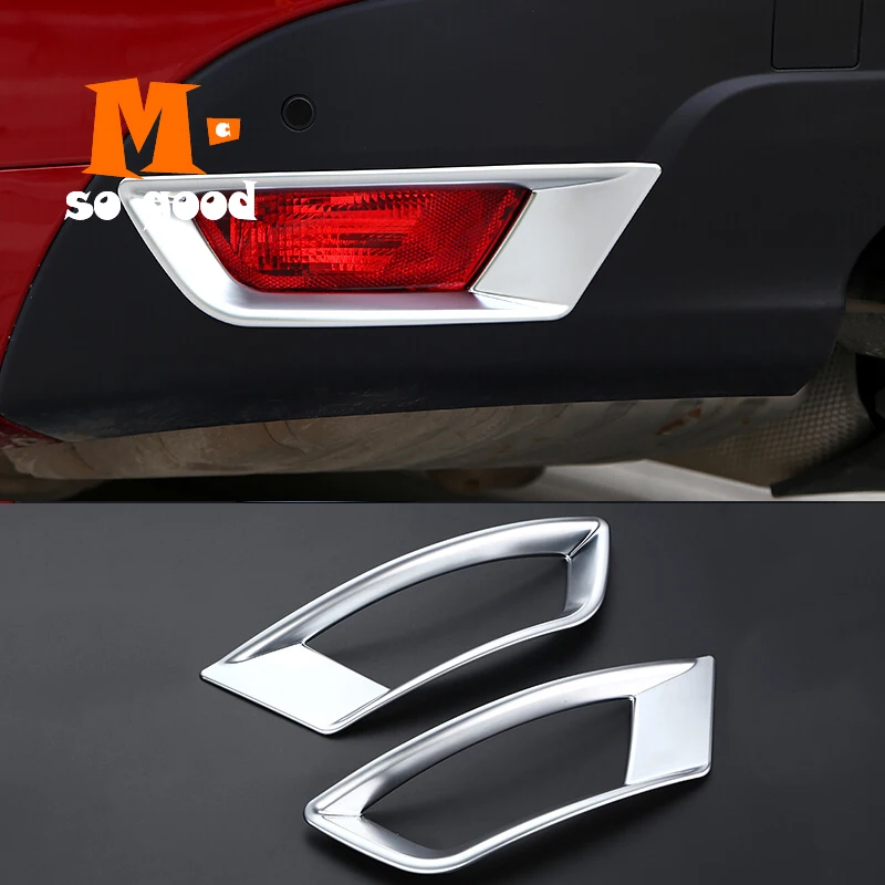 For Jaguar F-Pace X761 2016 2017 f pace ABS Chrome Rear Tail Fog Light Lamp Stiker Cover Frame Accessories Moulding Trim 2pcs