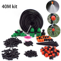 40M gardening mist Watering Cooling Irrigation Kits set Adjustable Nozzles Atomizing System Garden foam Plants Veg Water sprayer