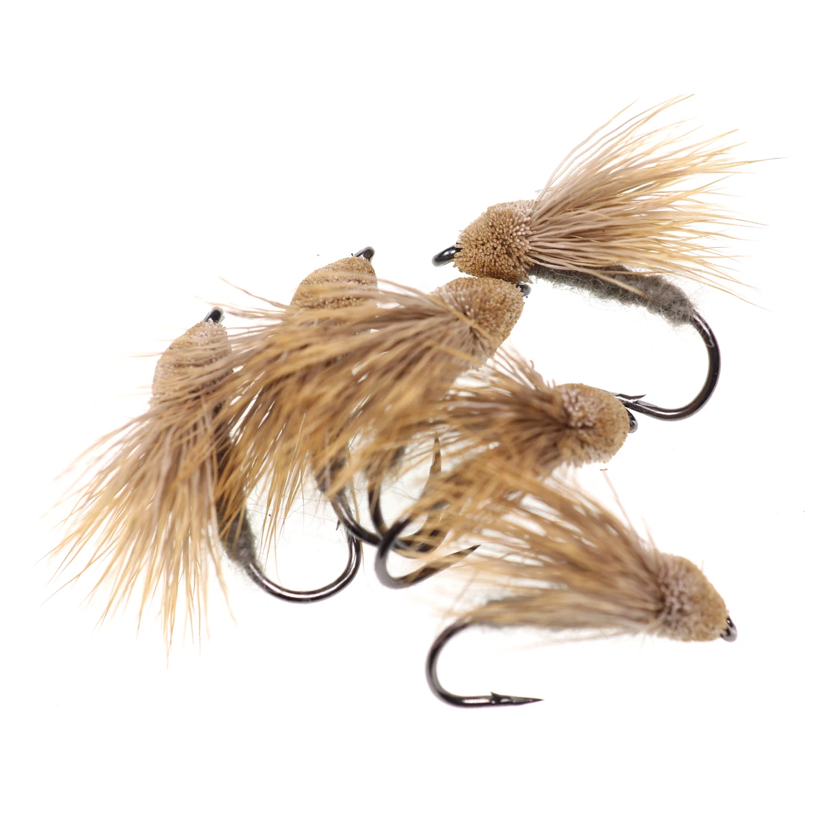 Vampfly 4PCS 10# Deer Hair Cicada Flies Floating Dry Flies Bass Trout Fly Fishing Fly lures Baits