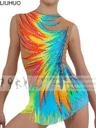 LIUHUO Figure Skating Dress Women's Girls' Ice Skating performance Rhythmic gymnastics competition Dance Leotard Artistic Kids