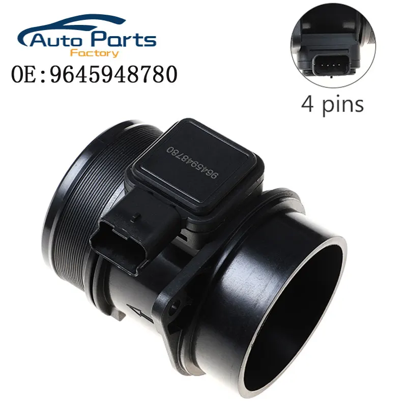 

New Mass Air Flow Meter Sensor For Citroen C4 C5 C6 For Peugeot 307 MAF Sensor 9645948780 5WK97001