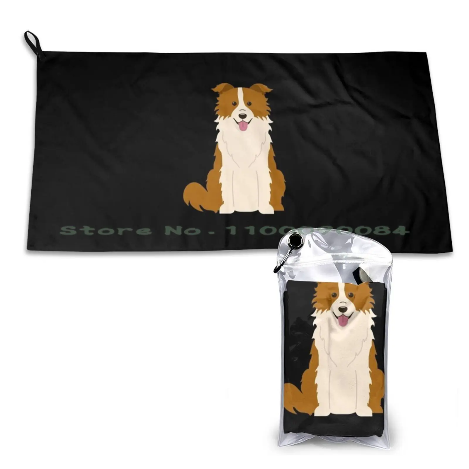 Border Collie-Gift For Border Collie Lover Dog Breed Quick Dry Towel Gym Sports Bath Portable Yaris Gazoo Racing Greece Wrc