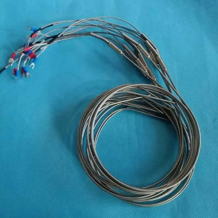 Sistema de templado de vidrio, Sensor de Temperatura del termopar blindado tipo K, resistencia térmica, 0-1100 grados