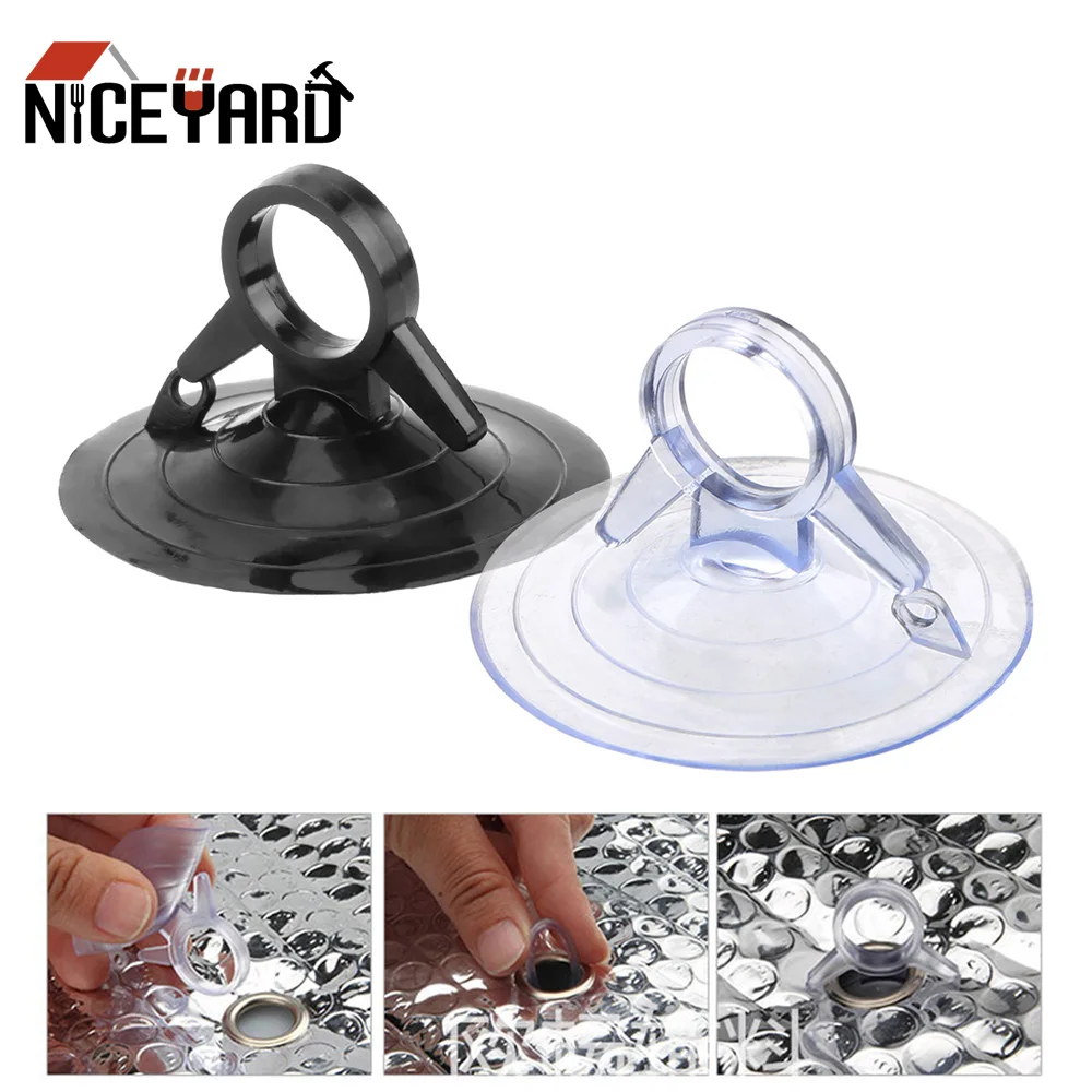 NICEYARD 10 PCS Strong Pull Ring Dovetail Suction Cup 45mm Diameter PVC Material Car Sunshade Suction Cup