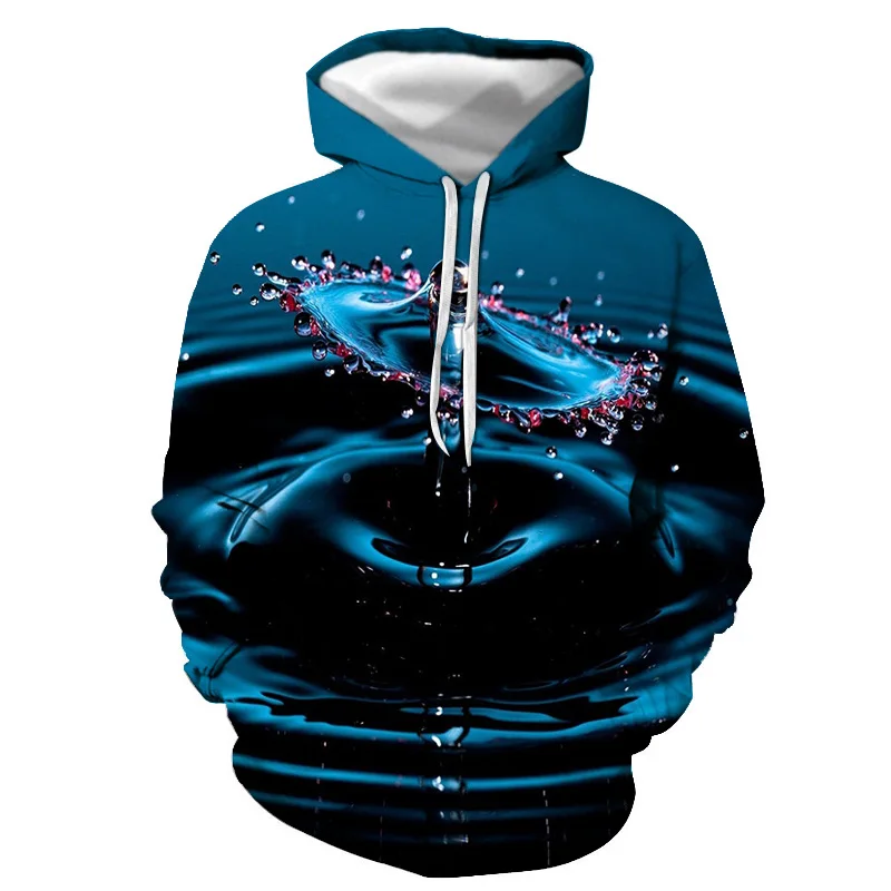 

2021 Trend Spring and Autumn 3D Digital Printing Hooded Couple Models Casual Models Men and Women Casual