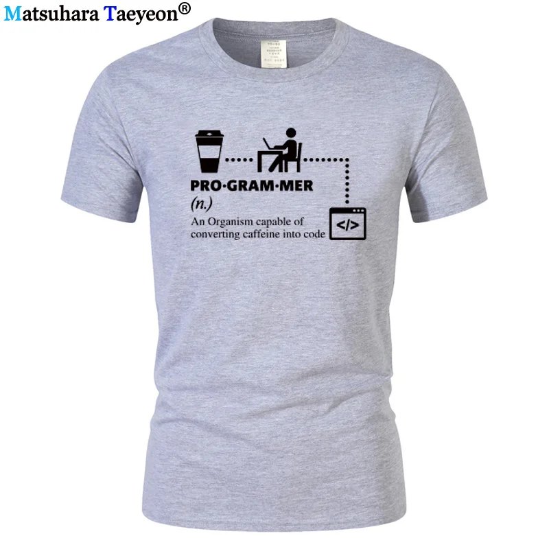 Programmer T-Shirt Men IT Guy Techie Coder Funny T-Shirts Summer Novelty Tee Shirt Men\'s Tshirt Computer Engineer Tops