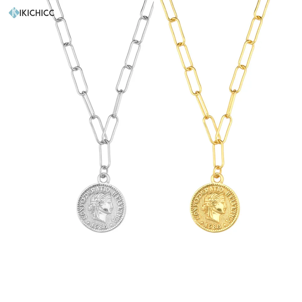 

Kikichicc 925 Sterling Silver Gold Coins Pendant Horoscope Chain Necklace Women Luxury Fashion Jewelry For Women Gift Wedding