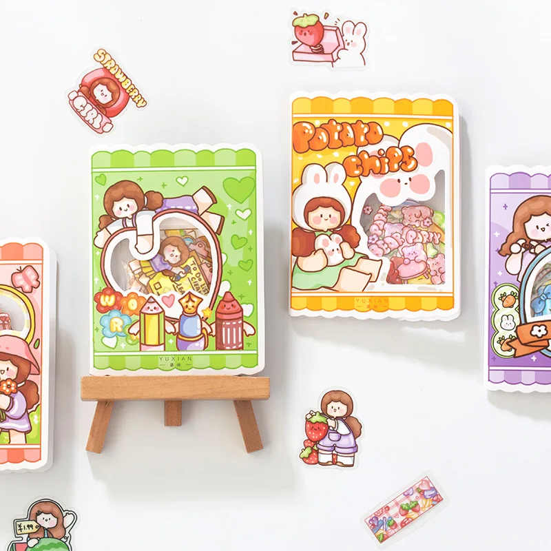 40pcs/lot Kawaii Stationery Stickers Ago's small world Diary Planner Decorative Mobile Stickers Scrapbooking DIY Craft Stickers