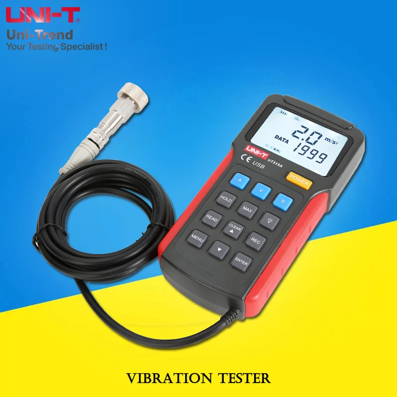 UNI-T UT310 Series Portable Vibration Meter UT311 UT315A Vibration Displacement/Velocity/Acceleration Meter