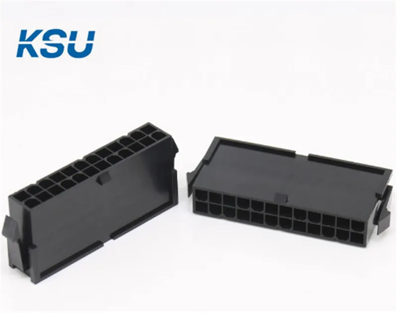 

5557 4.2mm black 24Pin 24-Pin female Connector for PC computer ATX graphics card GPU Power connector plastic shell Housing