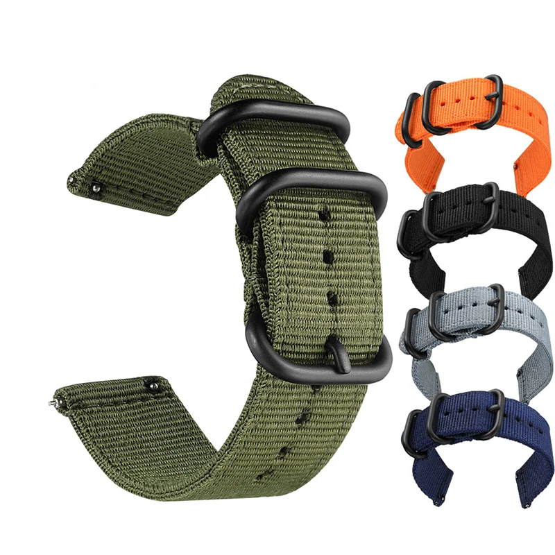 18mm 20mm Quick Release Nylon Watchband for Nokia Withings Steel HR 36mm 40mm smartwatch Watch Band Sport Wrist Strap