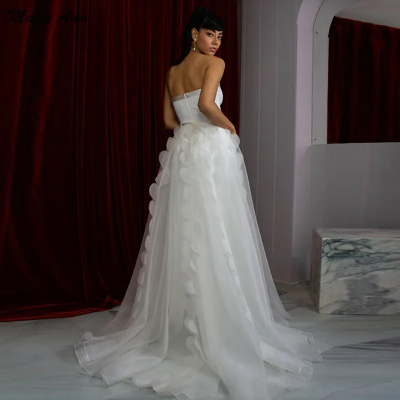 Magic Awn Chic 2021 abiti da sposa Sweetheart Tulle senza maniche A-Line abiti da sposa Vintage semplici abiti da sposa