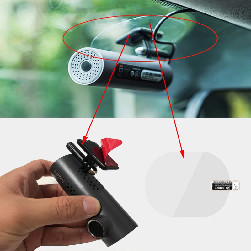 For 70mai Dash Cam M300/1S special electrostatic film Double-side 3PCS