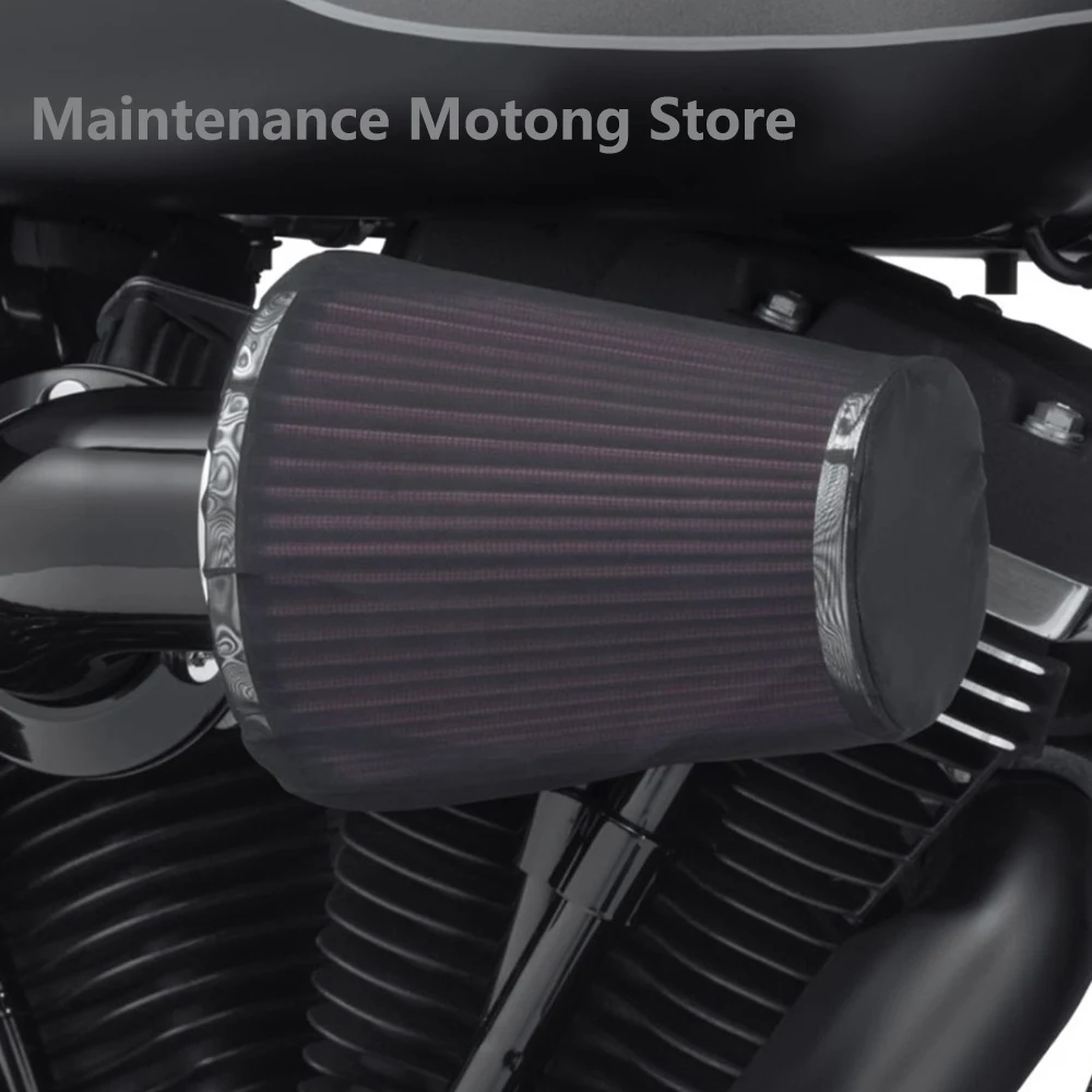 Motorrad Luftfilter Heavy Verschnaufpause Regen Socke Schwarz Schutzhülle Für Harley Luft Reiniger Kits XL 1200 Touring Softail Dyna