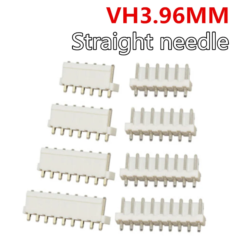 Asiento de aguja recto vh3.96 mm, conector blanco 2P/3P/4P/5P/6P/7P/8P/9P/10P/11P/12P, 20 unids/lote paso de 3,96mm