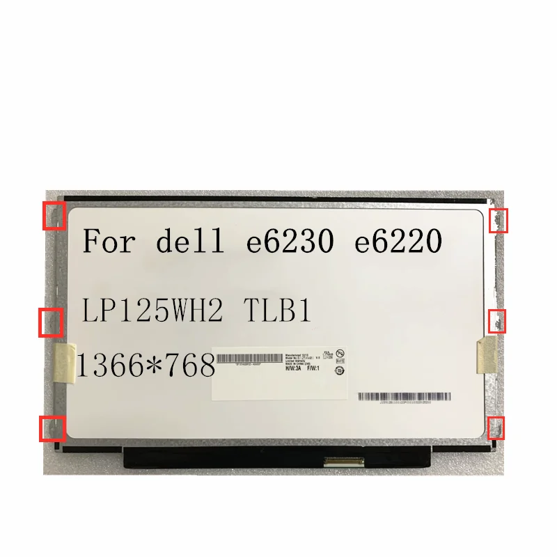 شاشة lcd لجهاز dell e6230 e6220 ، 12.5 بوصة ، كمبيوتر محمول رفيع ، LP125WH2 ، TLB2 ، 1366 × 768 ، 40 دبابيس ، B125XW01 ، V.0 LP125WH2 (TL)(B1) ، لوحة مصفوفة