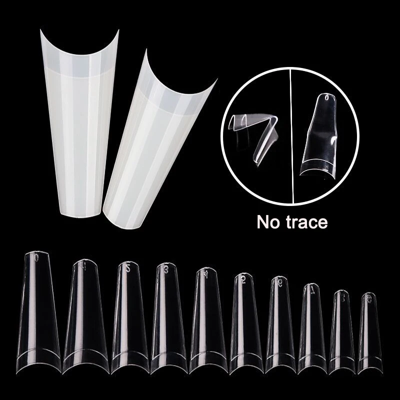 XL False Nail Tips 550PCS/Bag Manicure Half Cover Extra Long Tips Tapered Coffin Press On Nail Fake Artificial Acrylic Extension