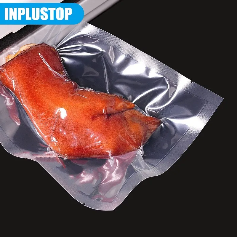 100pcs/lot Kitchen Vacuum Bags for Food Vacuum Sealer Fresh-keeping bag Transparent Vacuum Packaging Bag Composite Food Bag