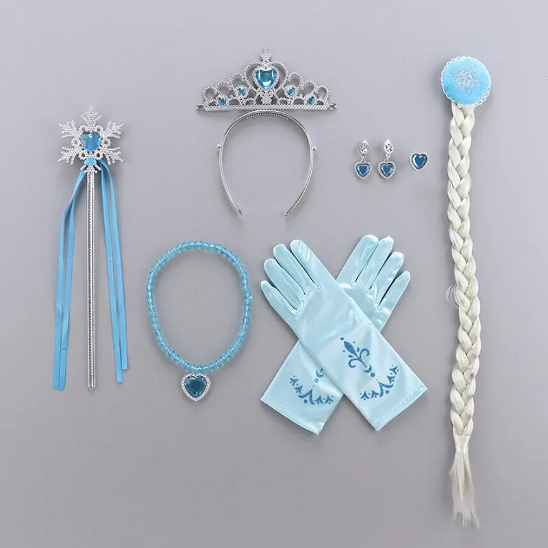 Accessoires de princesse pour filles, ensemble de bijoux de fête, Belle raiponce, Cosplay, déguisement, jouets à la mode, collier, boucles d'oreilles