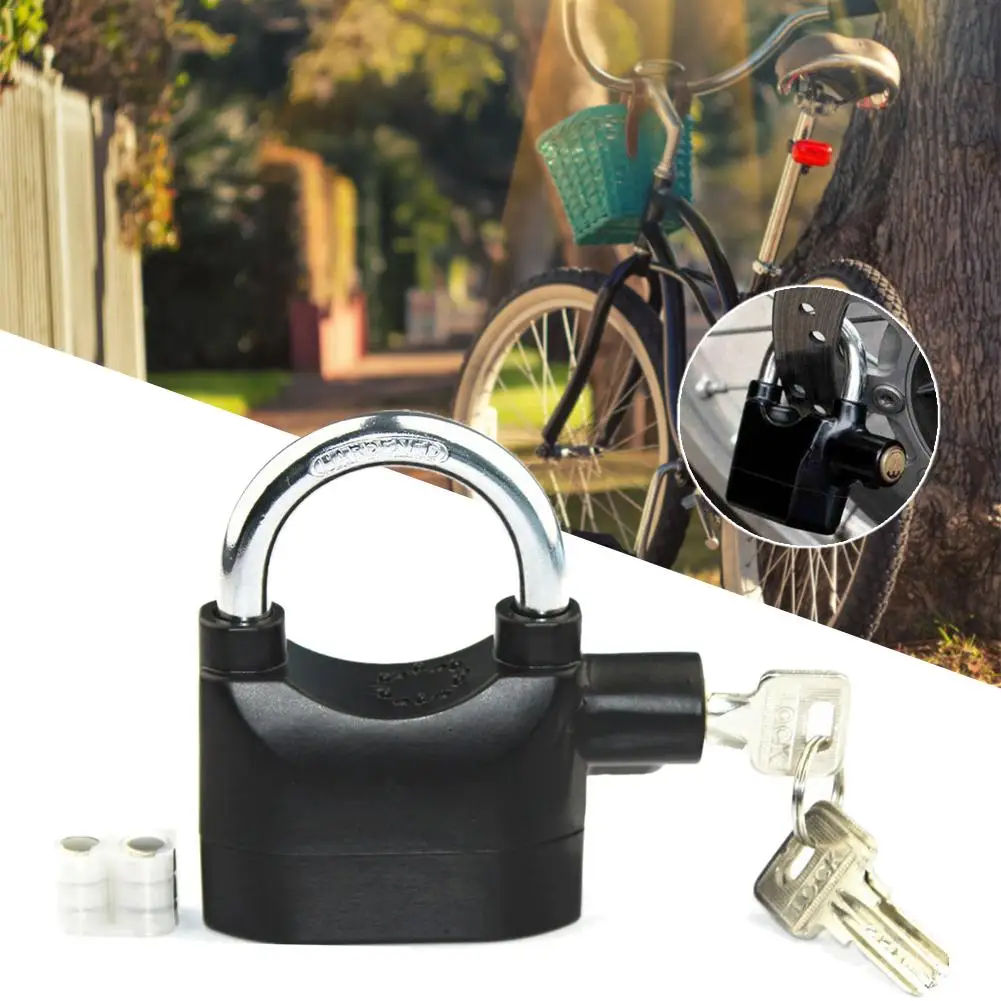 Security Motorbike Anti Theft Alarm Lock Warehouse Door Lock Bicycle Motorcycle Disc Brake Lock 110 Decibel Alarm IP65