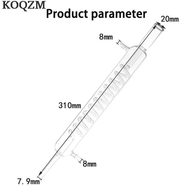 1Pc เคมีแก้วควบแน่นหลอดเคมีเครื่องมือควบแน่นหลอดสำหรับ Home School