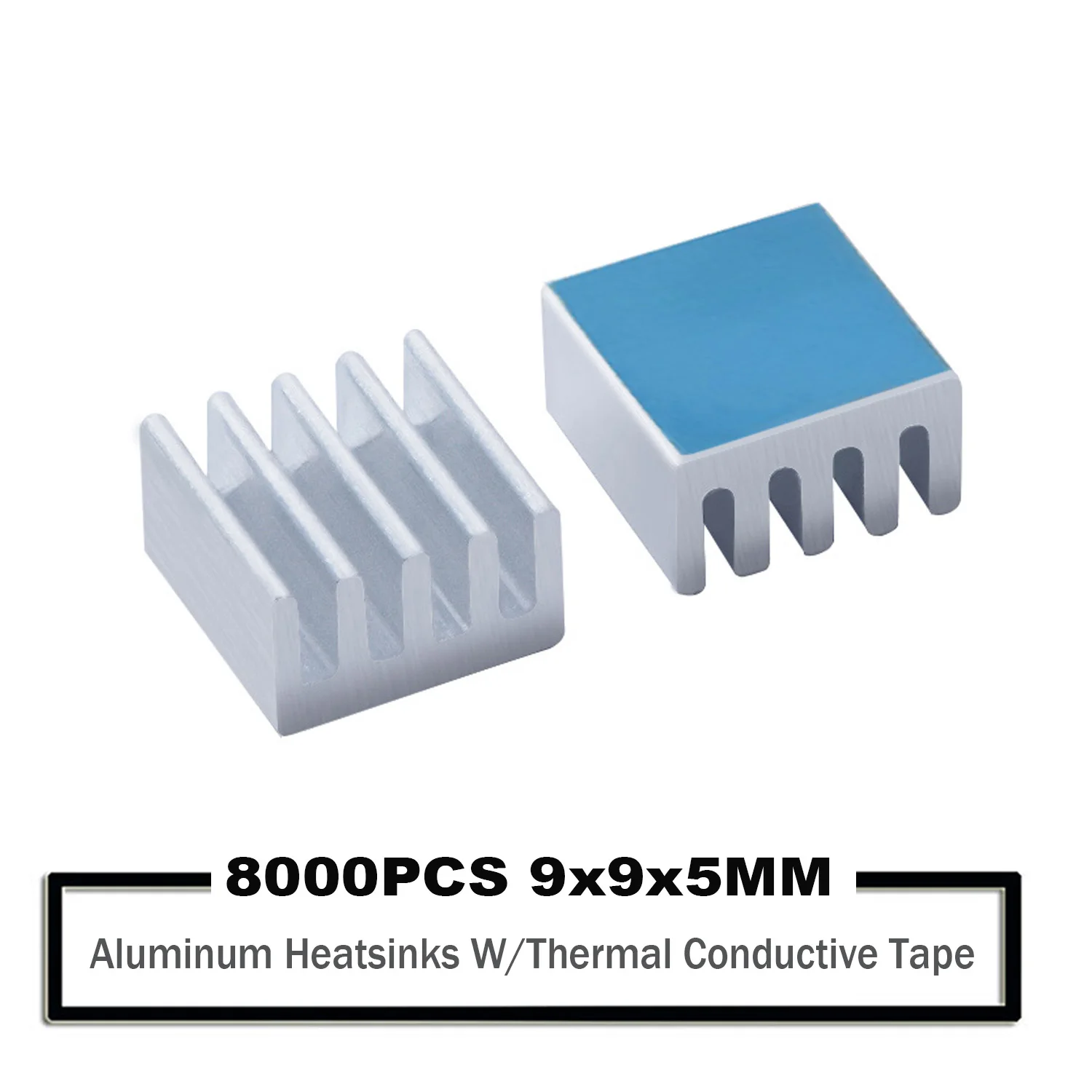 

8000Pcs YOUNUON 9*9*5mm Aluminum Heatsinks Thermal Conductive Tape Double-sided Adhesive Radiator Heat Sink