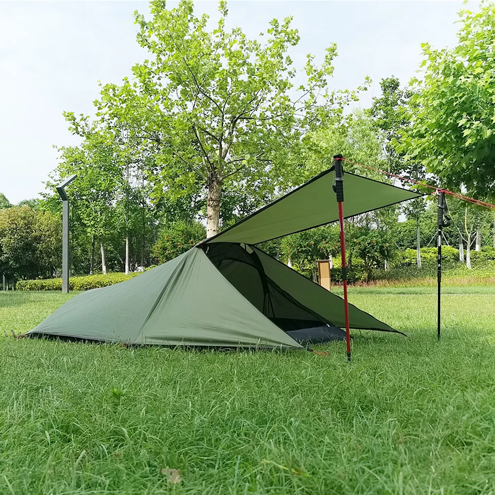 

Ultralight Outdoor Camping Tent 1 Person Camping Tent Water Resistant Tent Aviation Aluminum Support Portable Sleeping Bag Tent