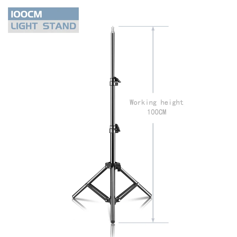 37/68/100/150/190cm Photography Studio Adjustable Light Stand Portable Tripod Stand With 1/4 Screw Head For Flash Photo Studio